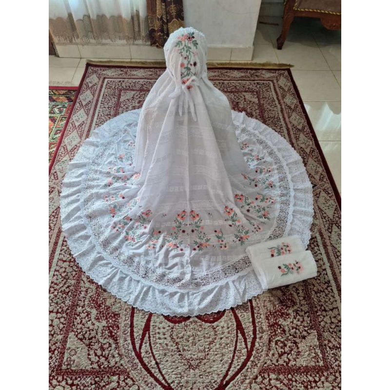 MUKENA BORDIR KATUN PARIS BORDIR BUKITTINGGI