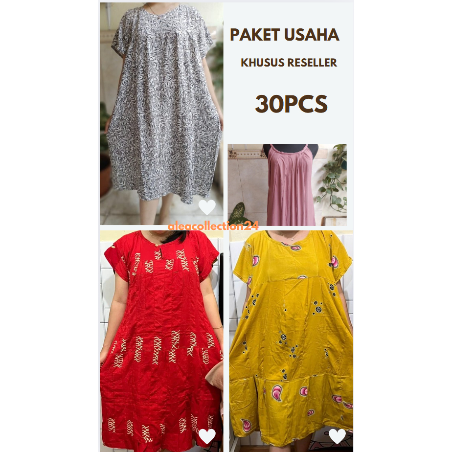 (aleacollection24)PAKET USAHA 30PCS DASTER SAMBUNG NON OBRAS BIG SIZE BAHAN RAYON