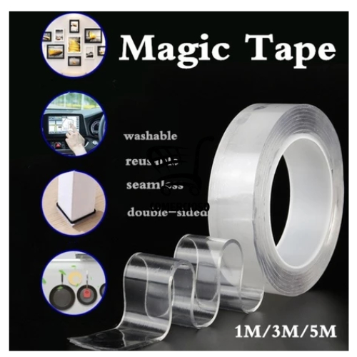 

Isolasi Solasi Selotip Double Tape Perekat Elastis Transparan Serbaguna Waterproof Anti Air Super Kuat