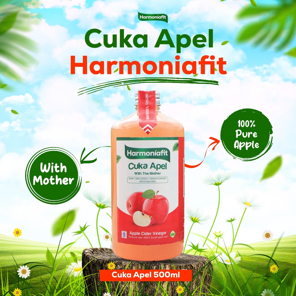 

Cuka Apel With Mother Cuka Sari Buah Apel Organik Cuka Buah Apel Kesehatan Harmoniafit