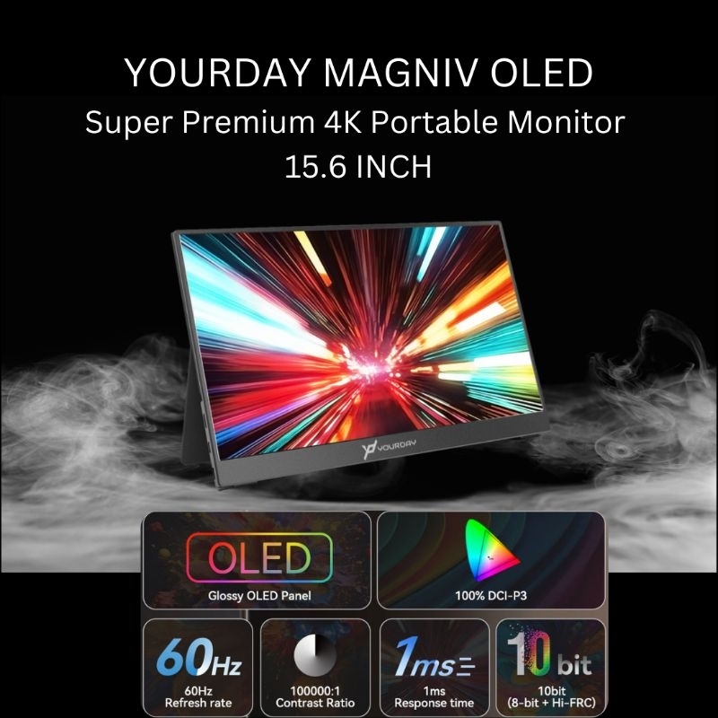 Yourday Magniv 4K OLED 15.6 Inch Portable Monitor USB Type C HDMI Super Premium U15NO