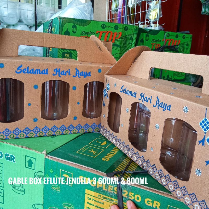 

DUS HAMPERS GABLE BOX EFLUTE JENDELA 3 600ML DAN 800ML