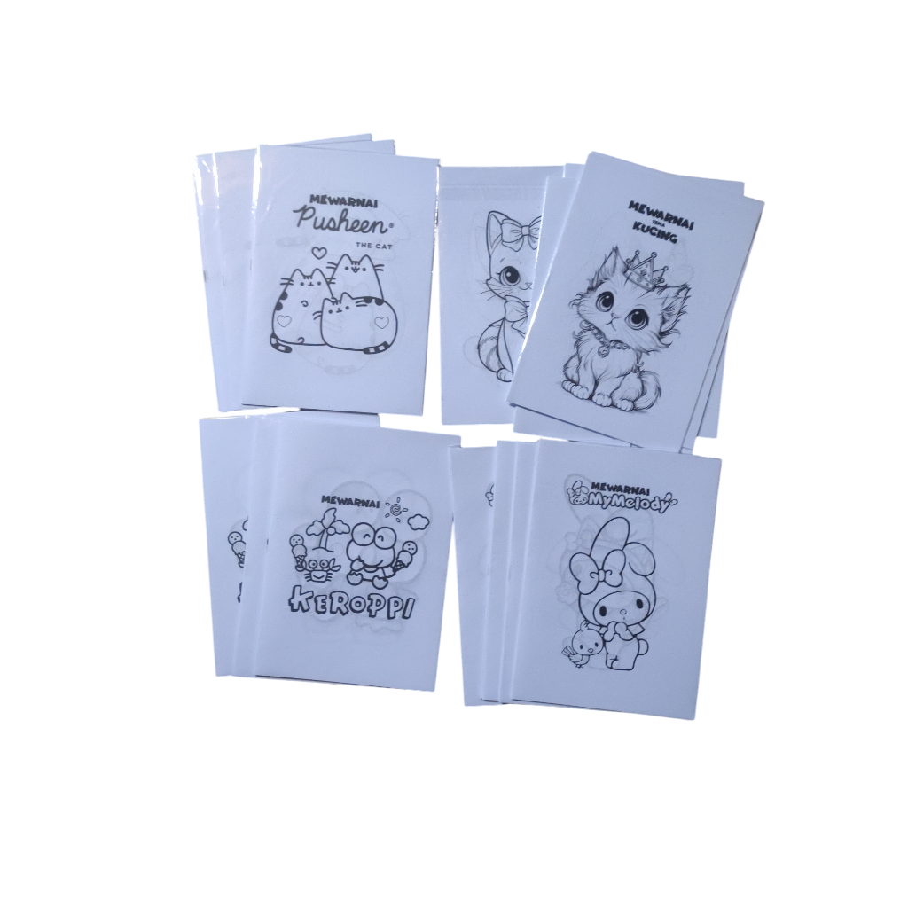 

kertas mewarnai untuk anak seri karakter lucu
