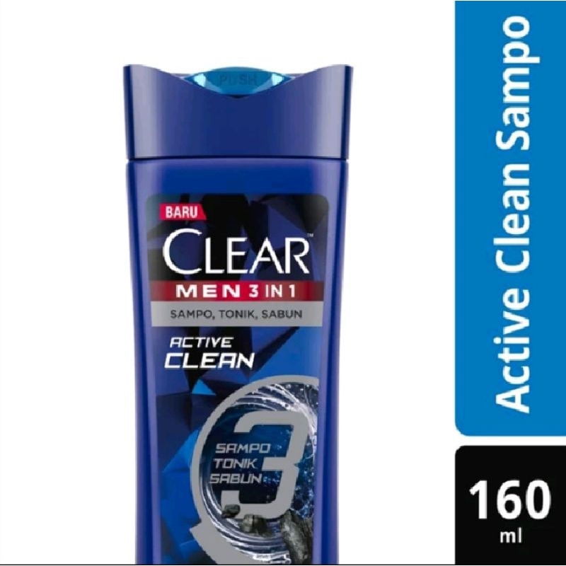 Clear Men 3in1 Active Clean Sampo