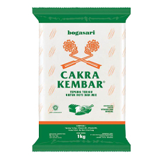 

CAKRA KEMBAR TEPUNG TERIGU TRANSPARANT PACK 1KG