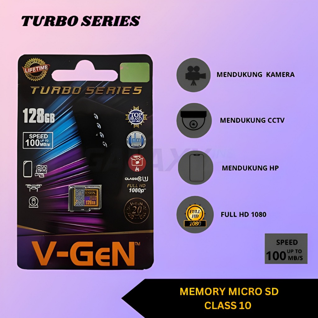 Memory Card Turbo Class 10 8GB 16GB 32GB 64GB 128gGB / Memory Hp Murah V GEN Micro SD Series