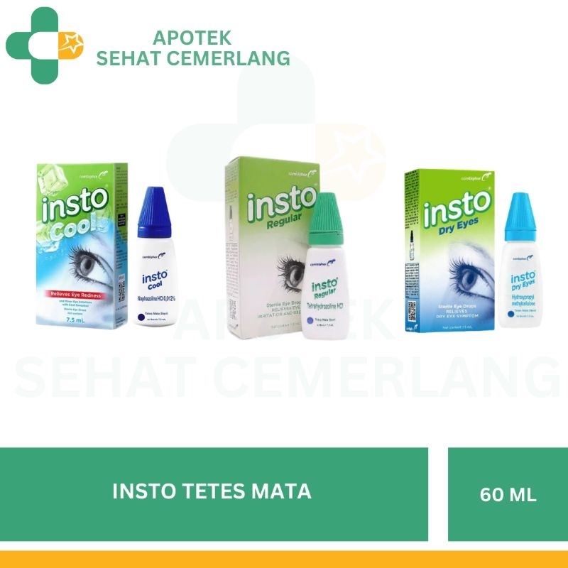Insto Regular | Insto Dry Eyes - Obat Tetes Mata Kering | Insto Cool - Obat Tetes Mata Kering