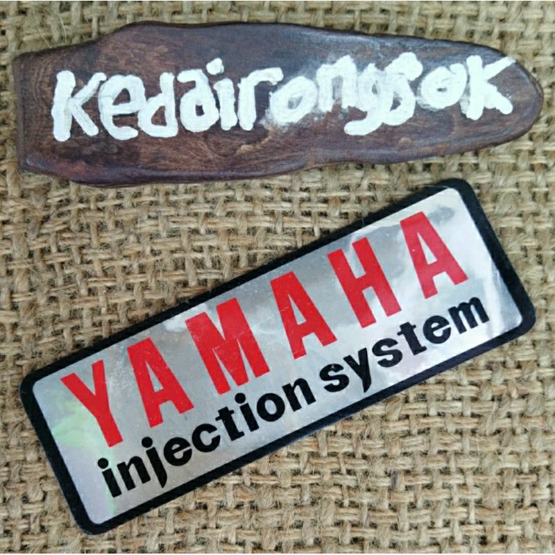 sticker stiker box YAMAHA injection system YAS1 - U5E - U7..ori baru