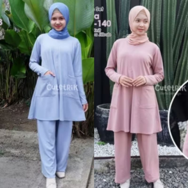 TERLARIS CUTETRIK SETELAN CELANA  ONE SET KAOS  KNIT  z Chio  sha Anak perempuan remaja terbaru