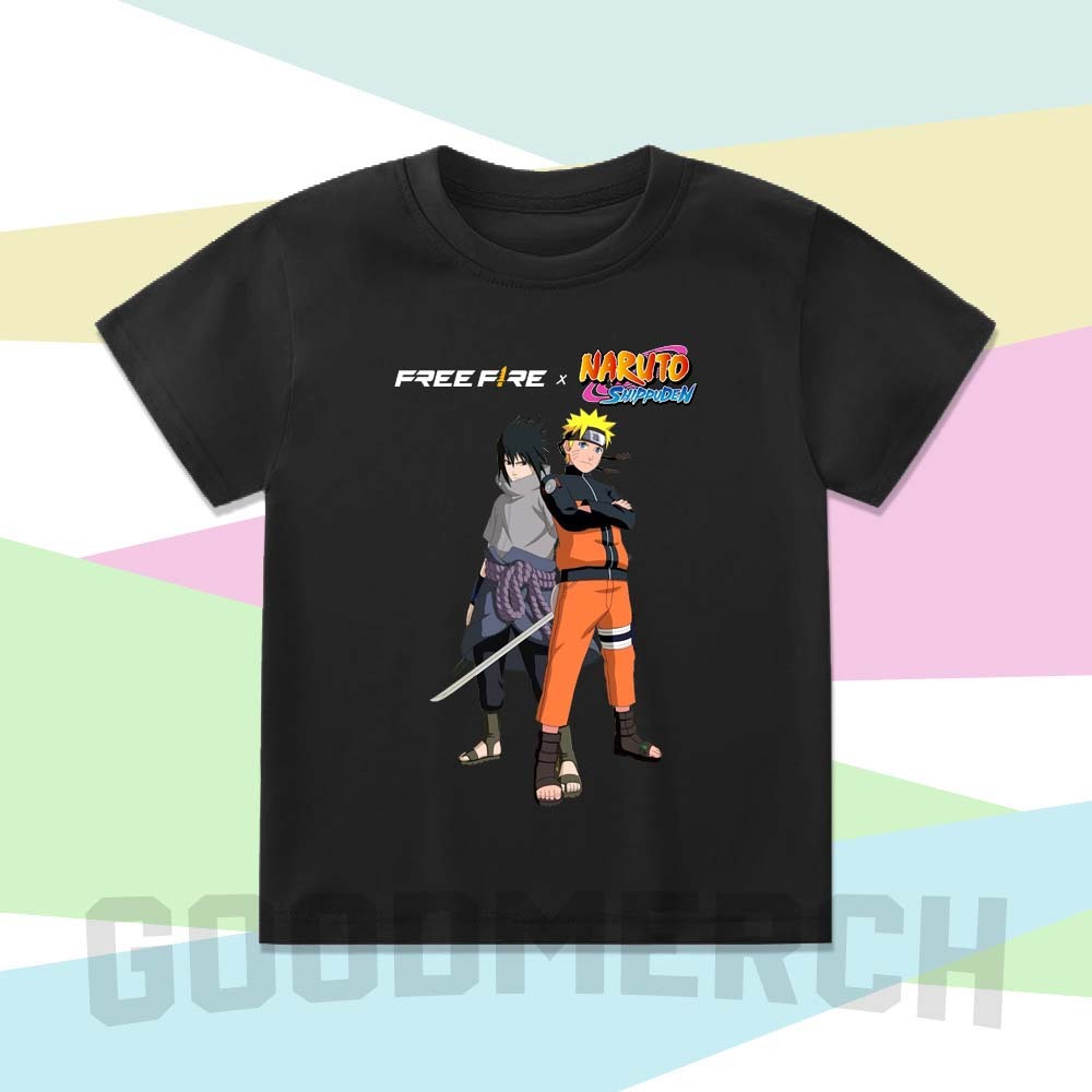 KAOS ANAK NARUTO X FREE FIRE / BAJU KAOS ANAK FREE FIRE