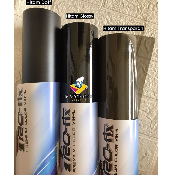 Skotlet Hitam Doff Glossy Scotlet Black Dop Gloss Stiker Matte Metalik Kilap Sticker Anti Gores