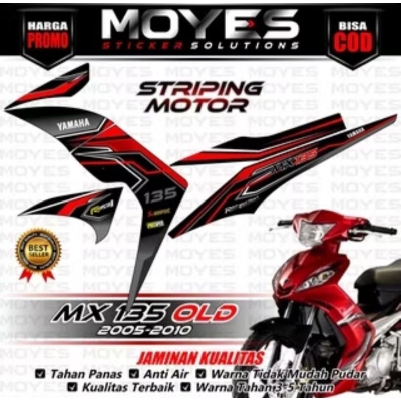 ( COD ) Striping Jupiter Mx old Variasi Warna Merah