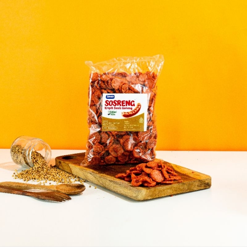 

Zaneto - Sosreng - Sosis Goreng 1gr Daun Jeruk Super Renyah & Gurih Snack Viral