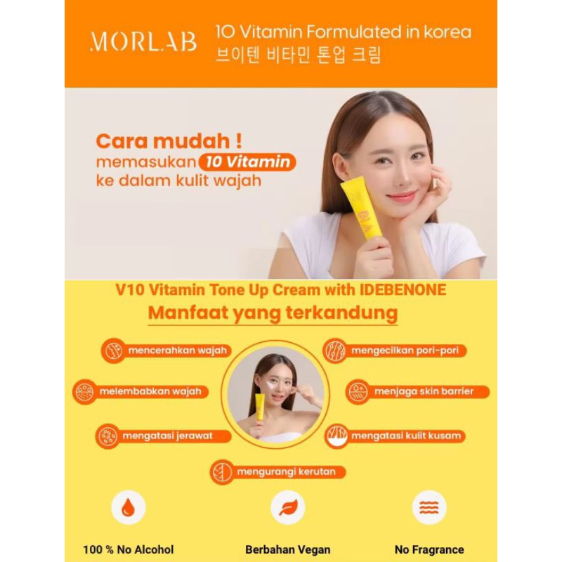 MORLAB V10 VITAMIN TONE UP CREAM