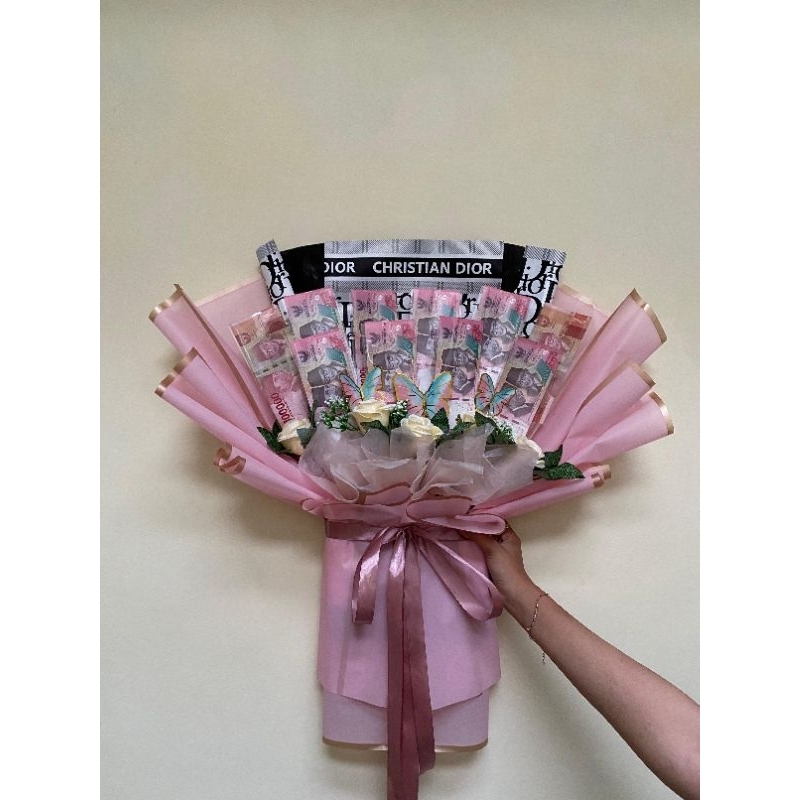 Buket Uang (Money Bucket) JUMBO + Bunga