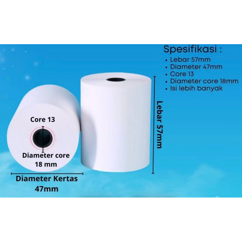 

KERTAS STRUK THERMAL 57X47 MM
