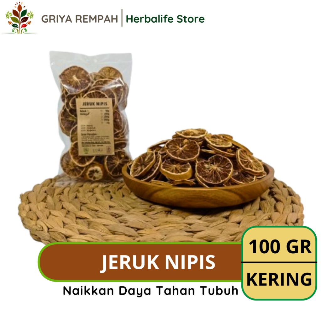 

BUAH JERUK NIPIS KERING 100 GRAM Rempah Herbal Simplisia Alami Premium untuk Ramuan Minuman & Jamu Tradisional Kesehatan Citrus aurantiifolia