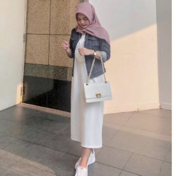 inner span dress/inner dalaman gamis wanita/inner menyusui