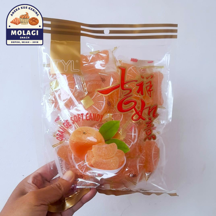 

NARAYA Permen Jelly Jeruk / Orange Jelly Candy 500 Gram - Molagi Snack
