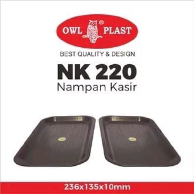 Nampan Kecil Tempat Bill Nota Bon 23x13x10CM Nampan Plastik Owl Tempat Saji Bill Bon Nota Cafe Resto