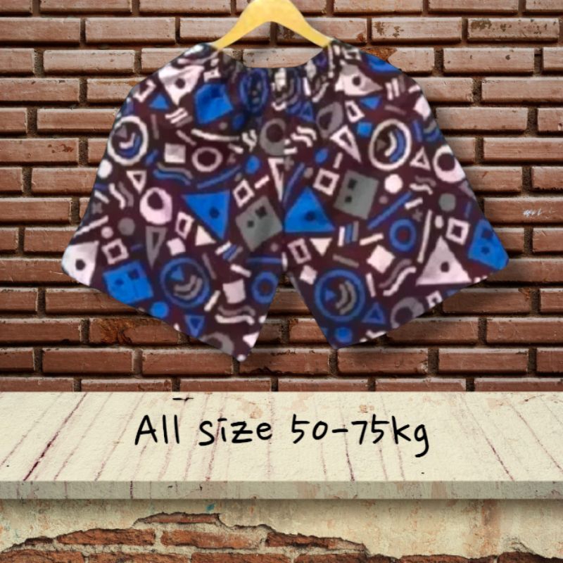 Boxer/kolor coklat motif keren all size pria wanita