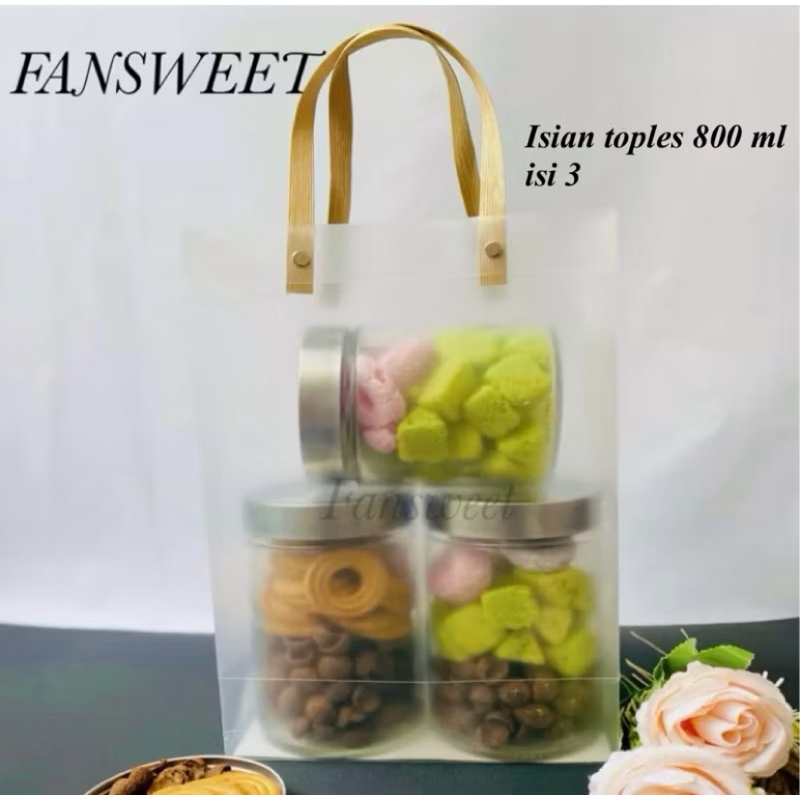 1LUSIN Tas Mika Transparan Doff Hampers uk 20x10x30