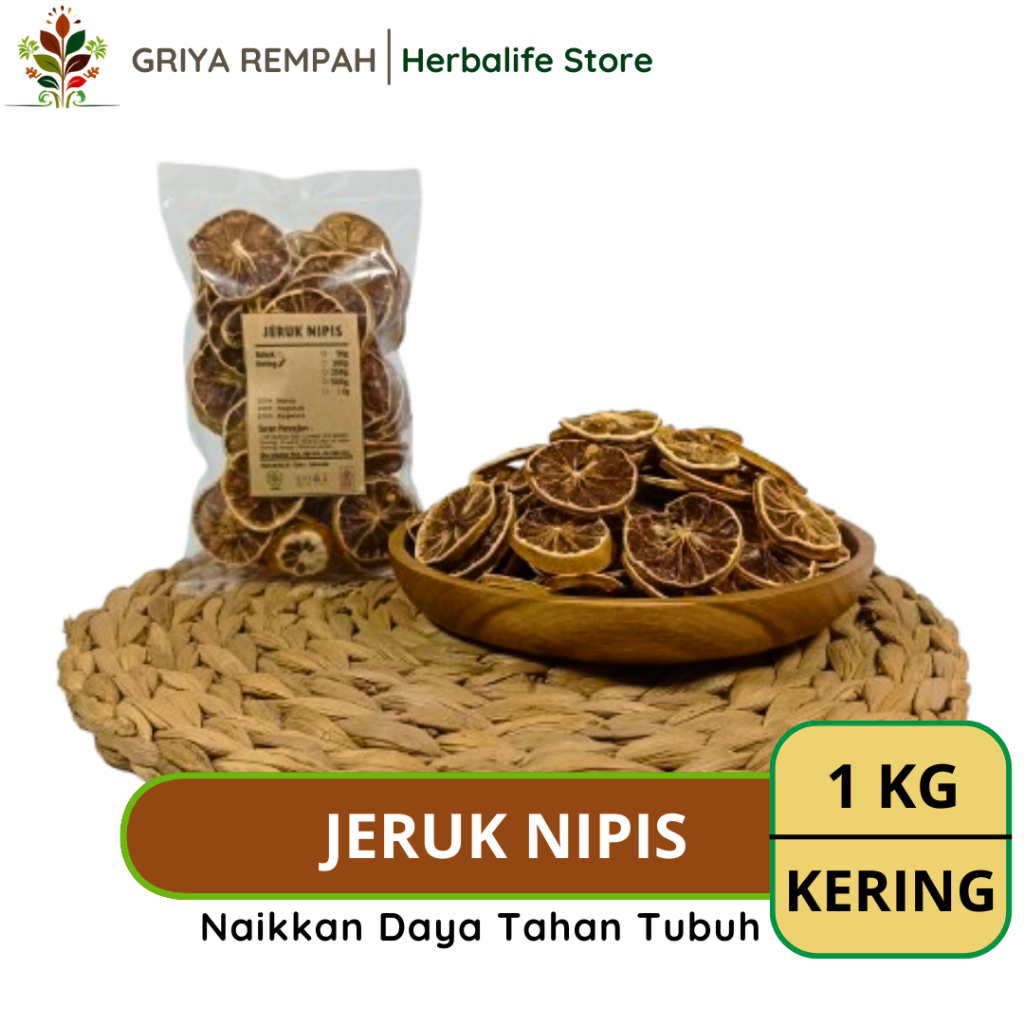 

BUAH JERUK NIPIS KERING 1 KG Rempah Herbal Simplisia Alami Premium untuk Ramuan Minuman & Jamu Tradisional Kesehatan Citrus aurantiifolia