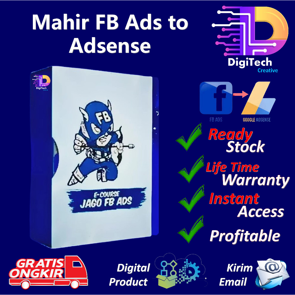 Digital Marketing - E Course Mahir FB Ads to Adsense Murah Viral Banyak Bonus