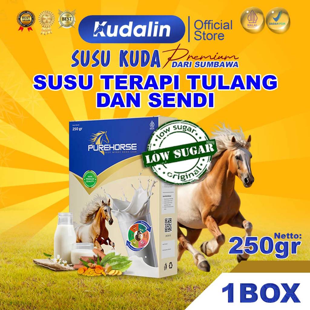 

Purehorse Susu Kuda Lombok Original Bubuk 250 Gram Paket 1 Box