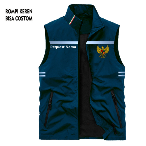 Terbaru 2025  Rompi Kasual Bisa Custom Nama/Logo | Rompi Vest Skotlet | Rompi Jaket Motor | Rompi Ta
