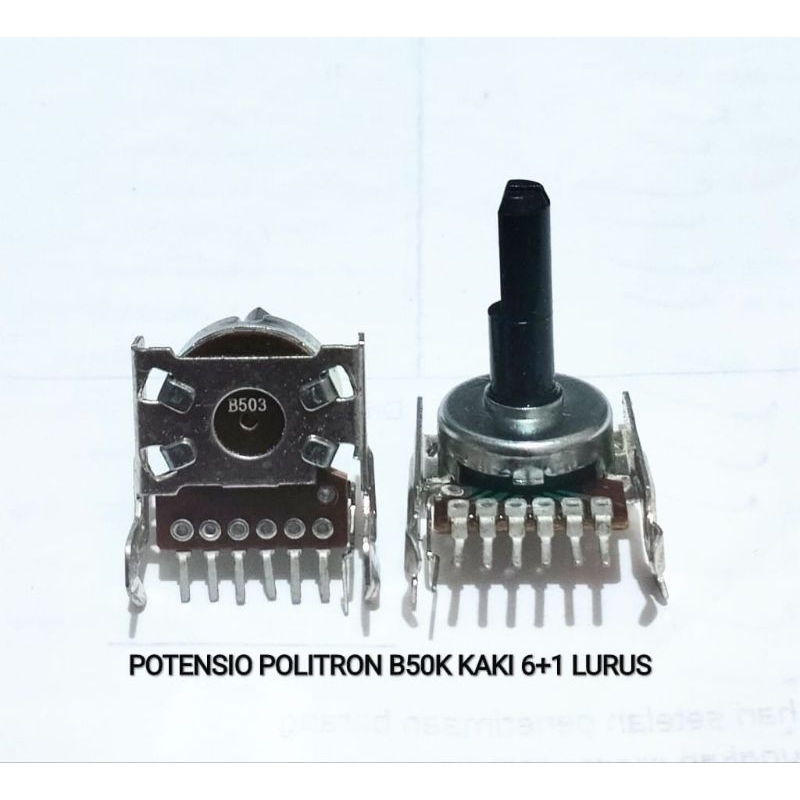 Potensio Polytron Kaki CT 6+1 Lurus B50K