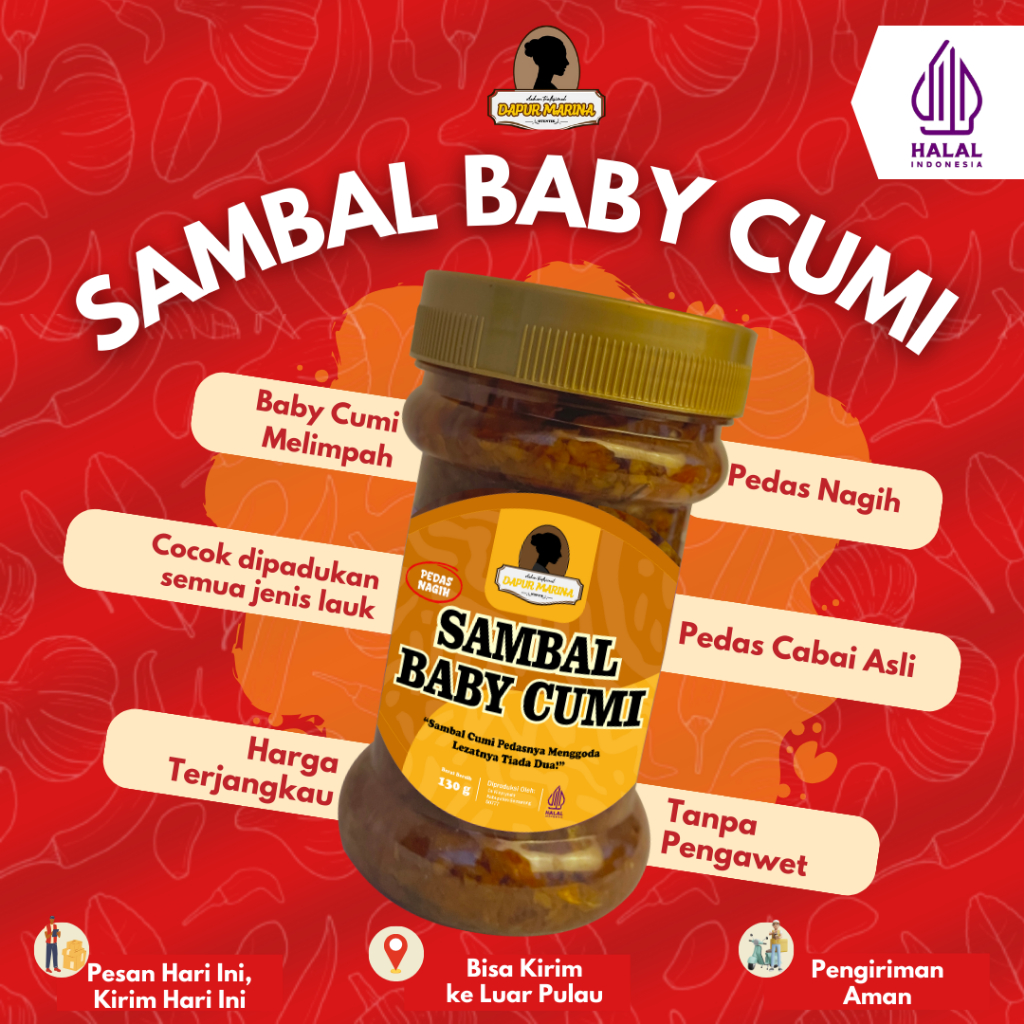 

Sambal Baby Cumi Pedas Asin Sambel Bayi Cumi 220 gr BISA KIRIM LUAR KOTA