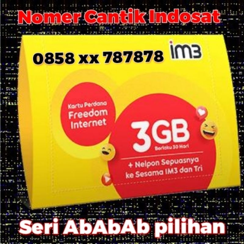 Nomer Cantik Indosat Ooredoo seri AbAbAb pilihan 787878
