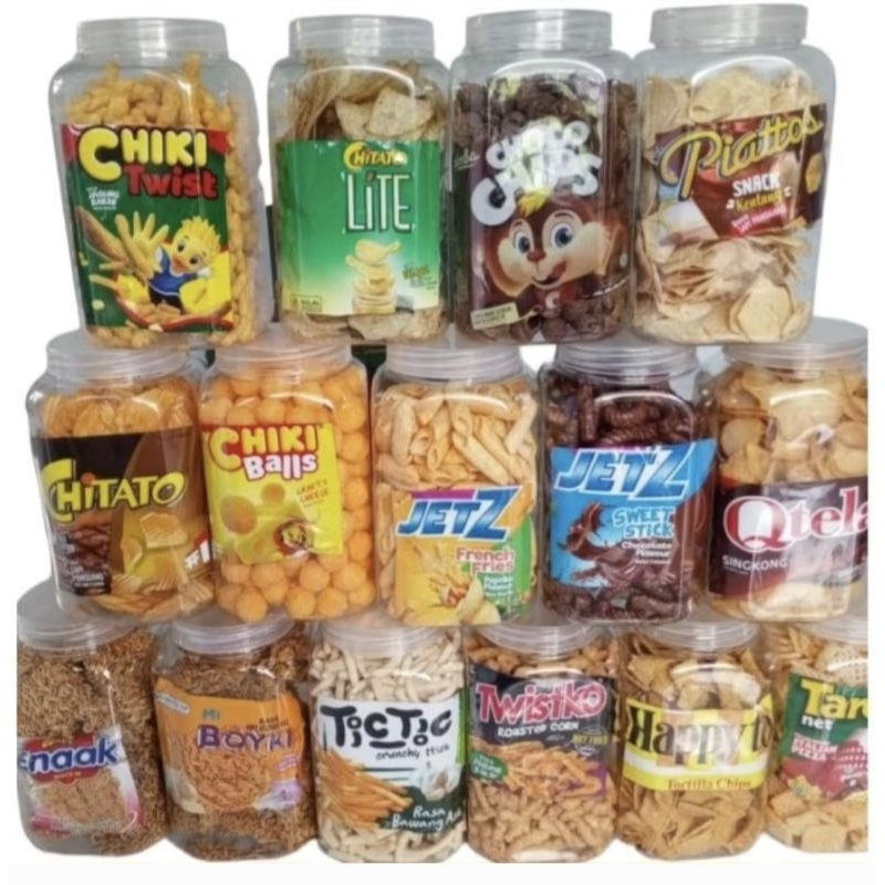 

Snack murah indofood toples 2liter. Aneka macam Snack branded ORI free toples jumbo