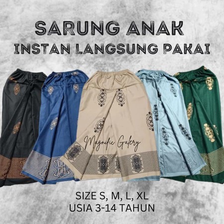 SARUNG INSTAN ANAK LAKI-LAKI USIA 3-11 TAHUN // SARUNG ANAK//SARUNG ANAK LAKI-LAKI