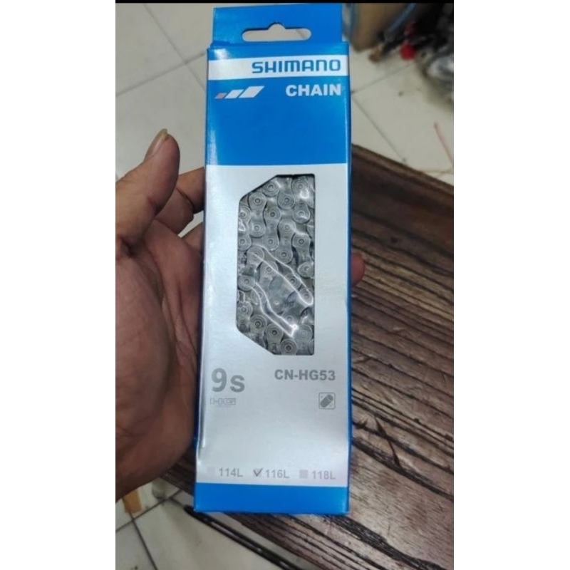 chain rantai sepeda mtb 9 speed shimano HG53