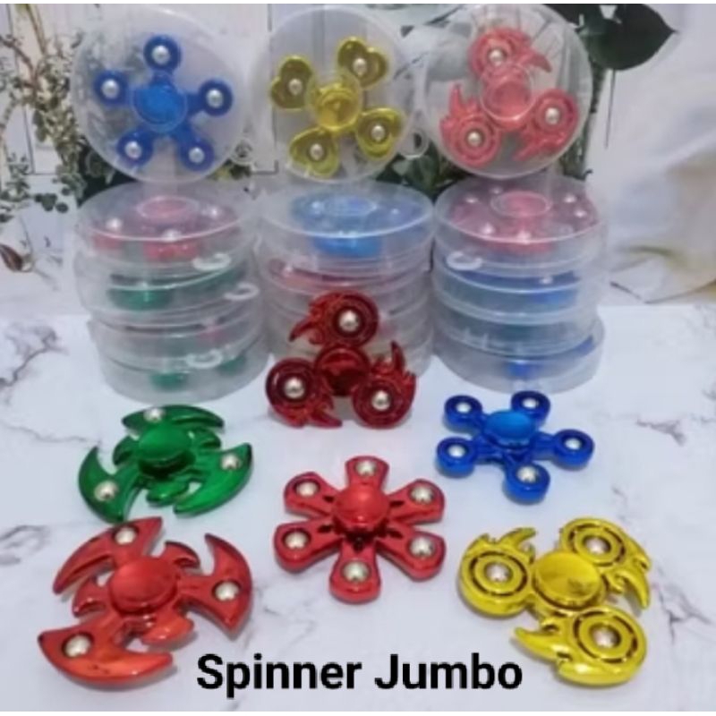 Mainan Fidget Spinner Jumbo Chrome Mainan Spiner Anti Karat Spinner Terbaru mainan viral mainan anak