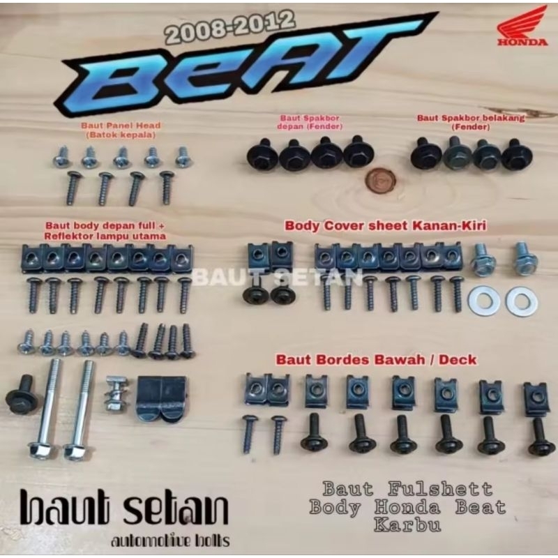 Baut Full body Honda Beat karbu/baut fullset body Beat karbu Baut Full body Honda Beat karbu/baut fu