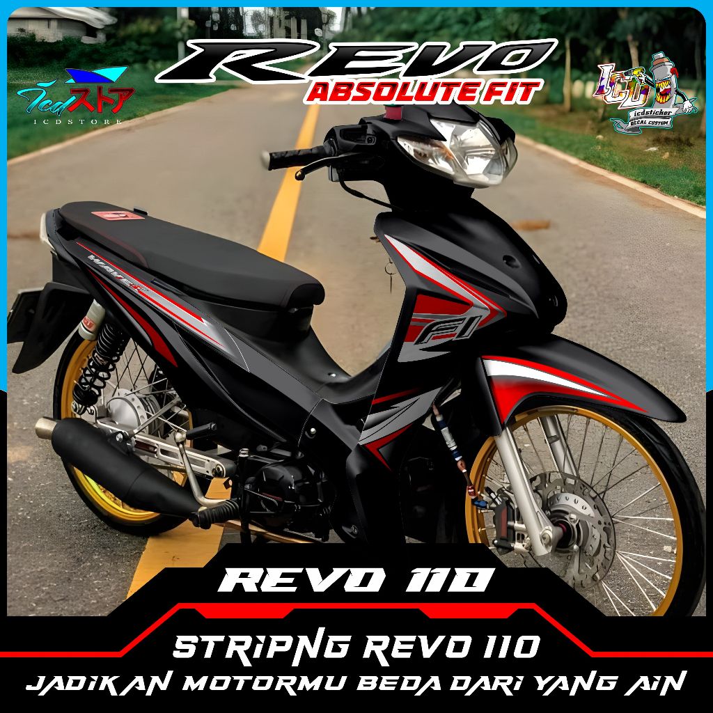 STICKER REVO FIT ABSOLUTE EVOLUTION STRIPING WAVE 110I 2014 PGM-FI / STIKER WAVE / REVO 110I / STICK