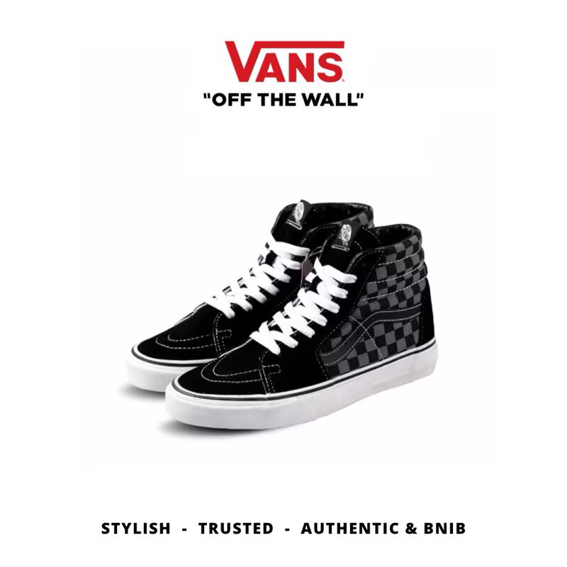 Vans Sk8 Hi Checkerboard Black Pewter
