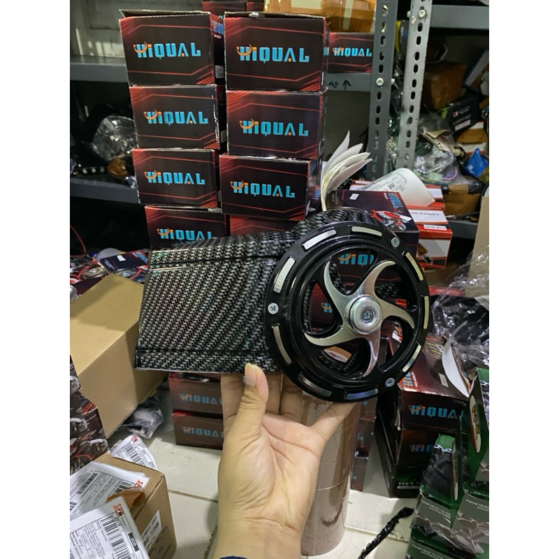 Tutup Kipas Fizr Karbon Plus Spiner Fullset Terpasang