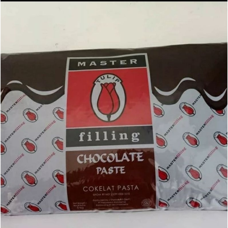 

Cokelat filling Tulip, Dark chocolate Pasta, isian cokelat 5kg