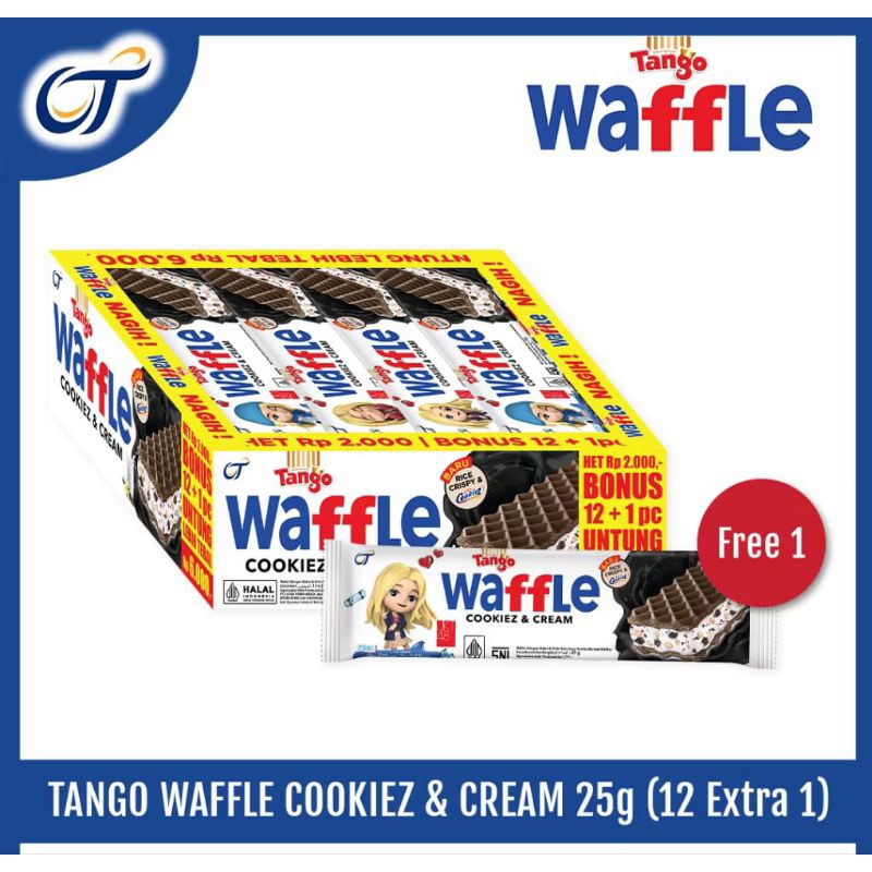 

Tango Waffle Cookie & Cream 25g (12 Extra 1)