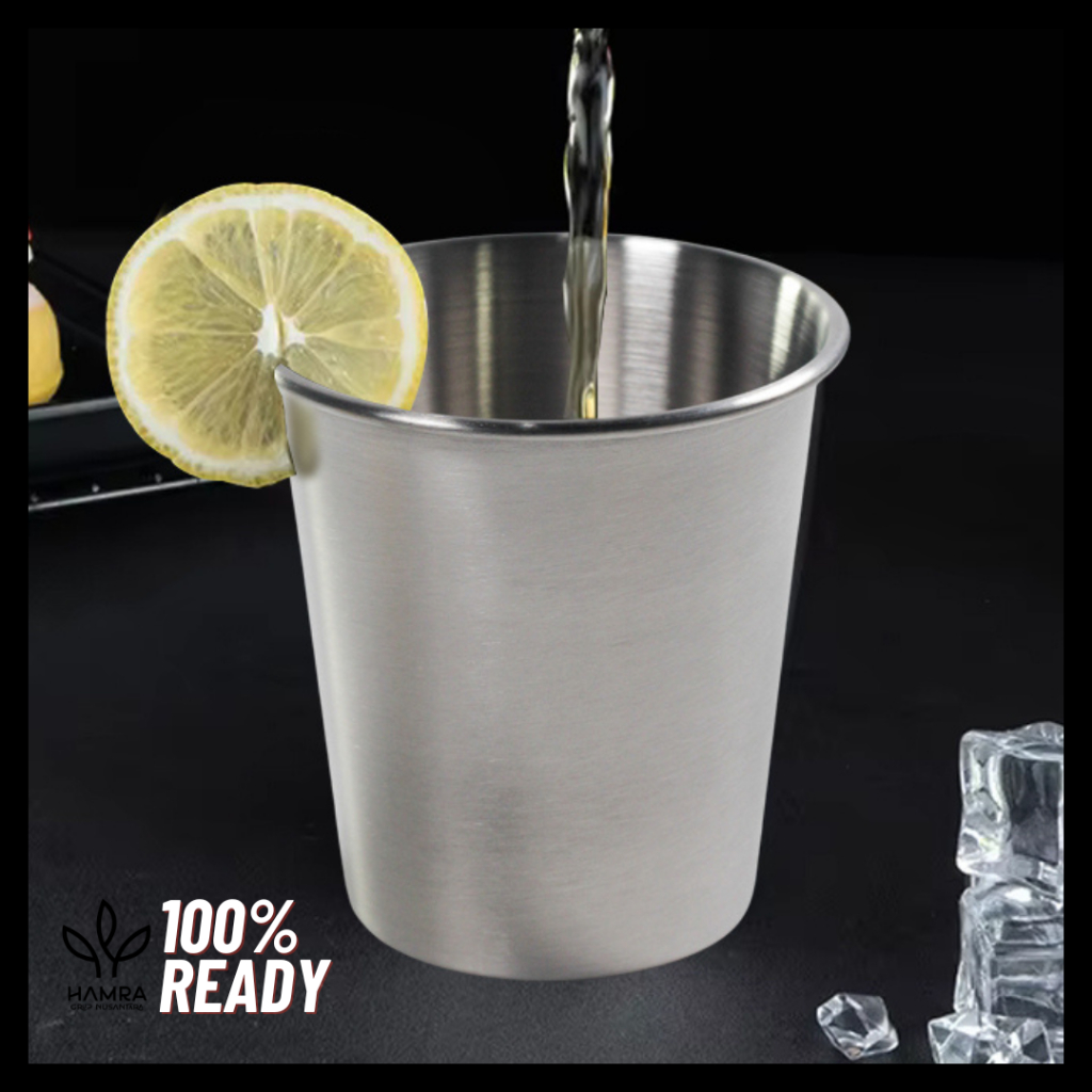 Gelas Stainless Steel / Gelas Korea Stainless / Gelas Korea Stainless Steel 304 Anti Karat / Gelas