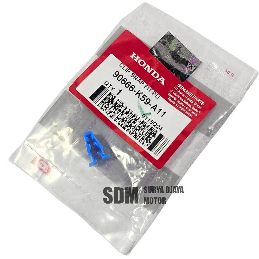 

90666-K59-A11 Kancing Cover Body Clip Klip Snap Fit Po Cover Motor All Honda Original