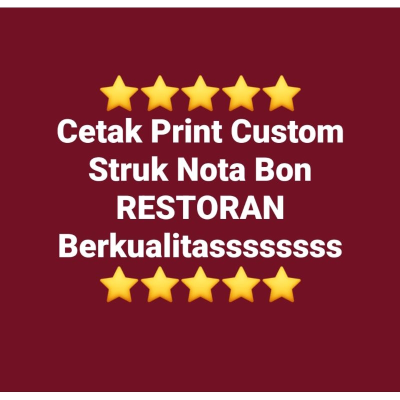 

Cetak Print Struk Nota Bon Resto Custom Restaurant Cover Seluruh Wilayah dan Terjamin Berkualitas