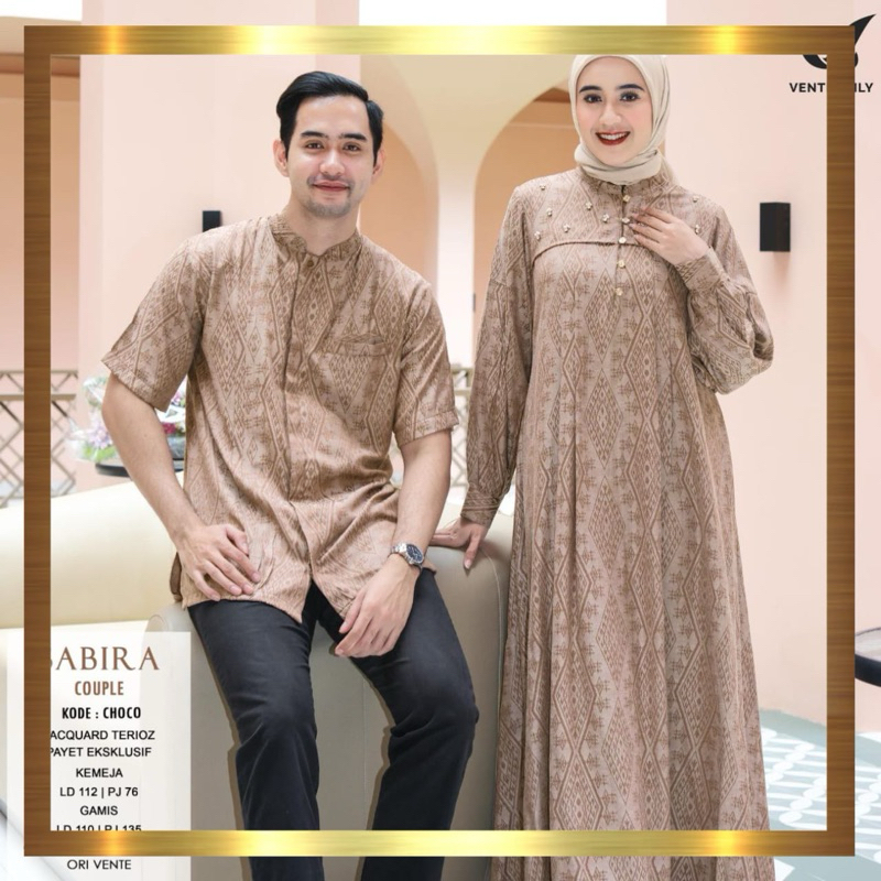 SABIRA COUPLE SET Original Product By VENTEDAILY  | COUPLE GAMIS KOKO MUSLIMAH TERBARU | ORI Product
