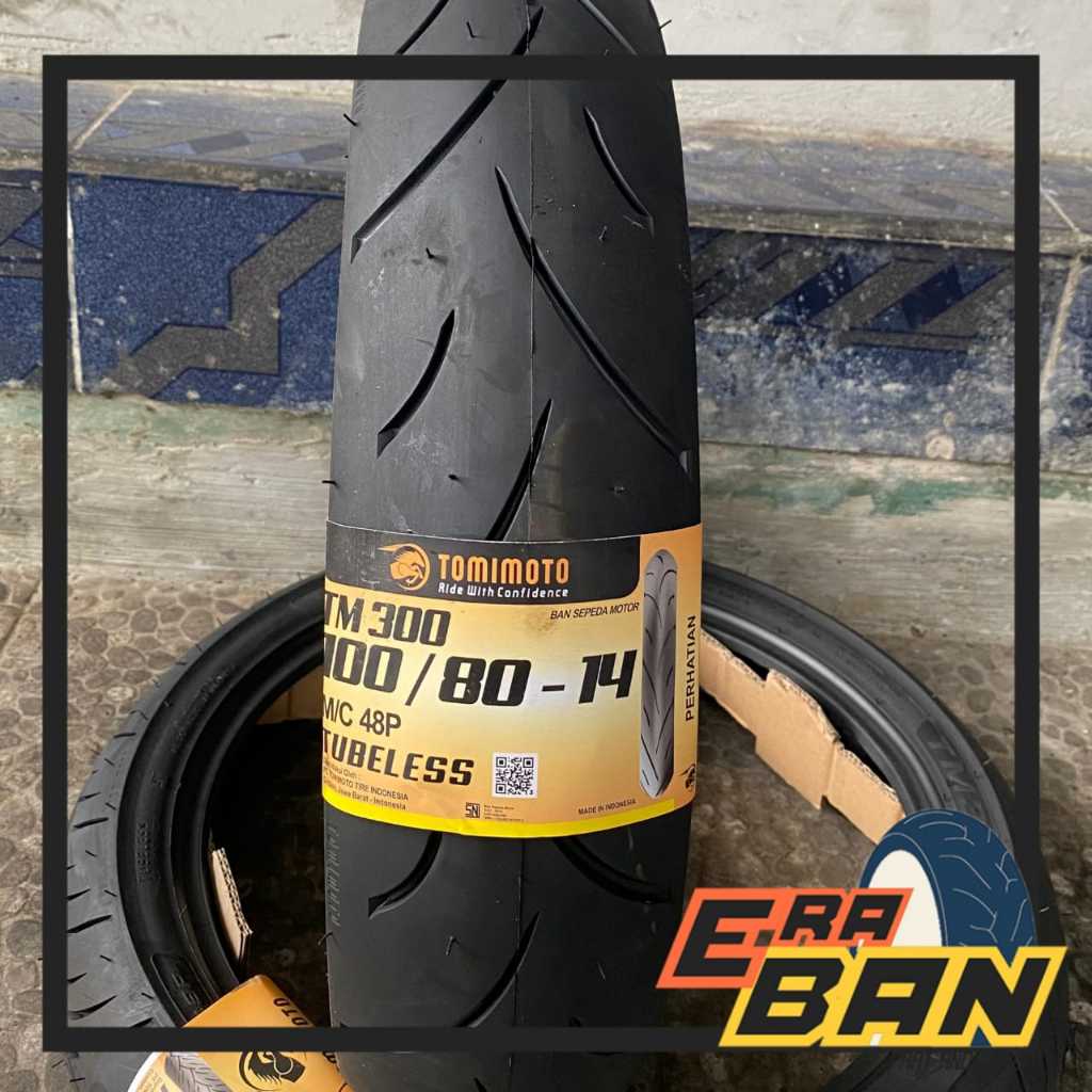 BAN LUAR TOMIMOTO TM300 100 80 RING 14 TUBELESS DONAT