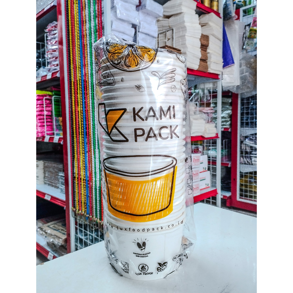 Paper Bowl Putih Saja (360ml) / Mangkok Kertas Bakso / Rice Bowl Paper