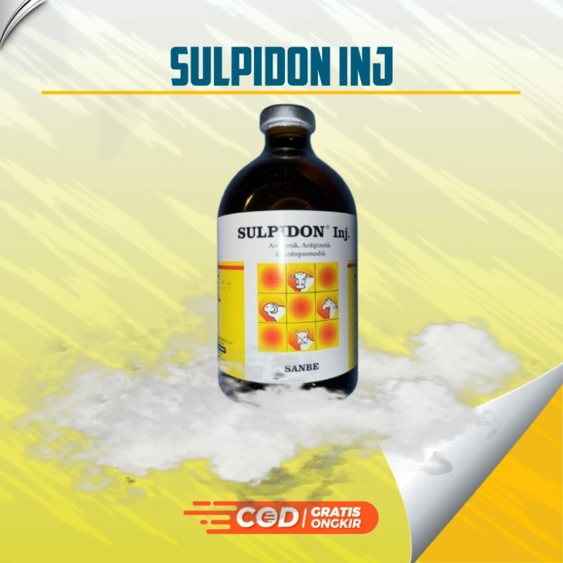 SULPIDON Inj 100 ml Injeksi Pereda Saki Hewan Sapi Anjing Kuda Kambing Domba Analgesik Antipiretik A